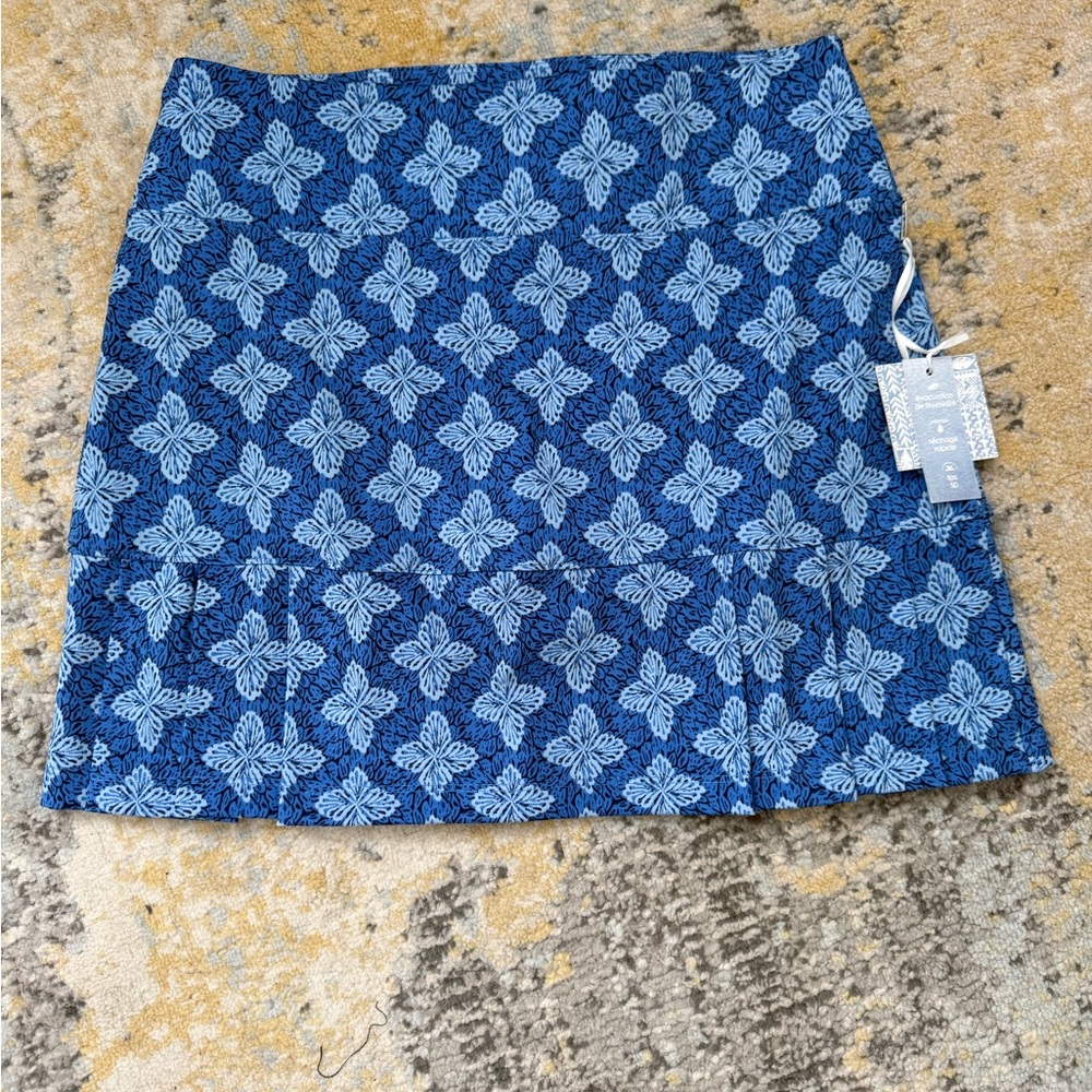 Sigrid Olson Blue Patterned Women's Blue Patterned Golf & Tennis Skort, NWT